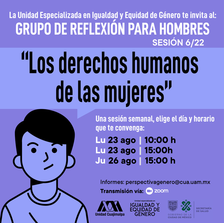 Cartel grupo de reflexión para hombres