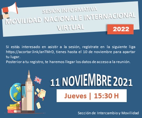 Sesión informativa movilidad nacional e internacional 2022