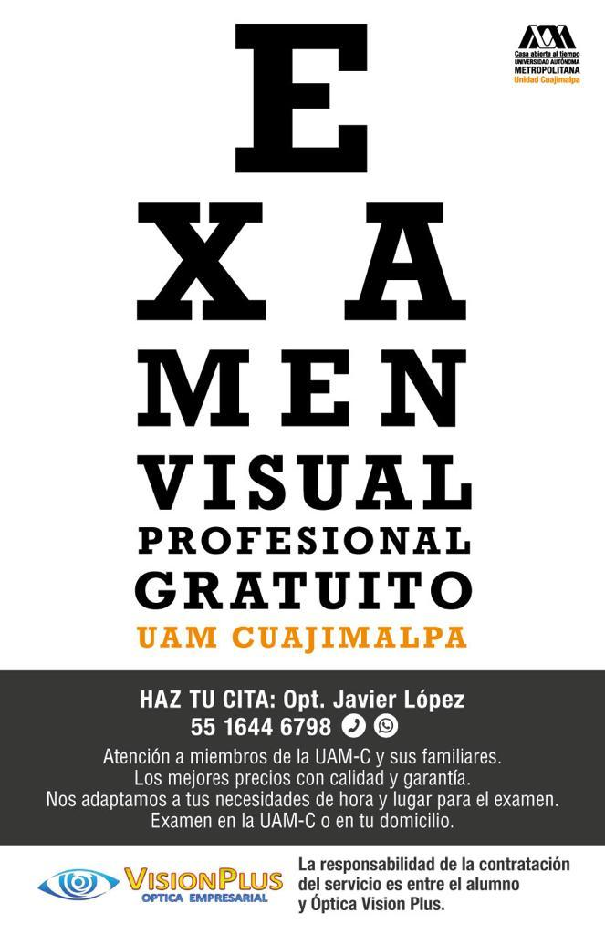 Examen visual cartel