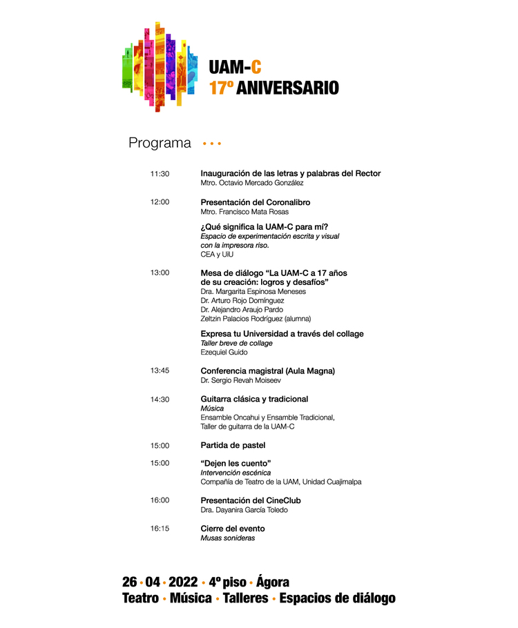 Programa UAMC 17 años