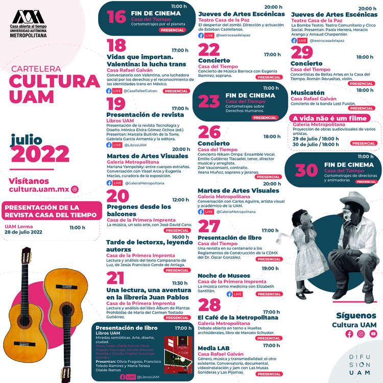 Cartelera 30 julio