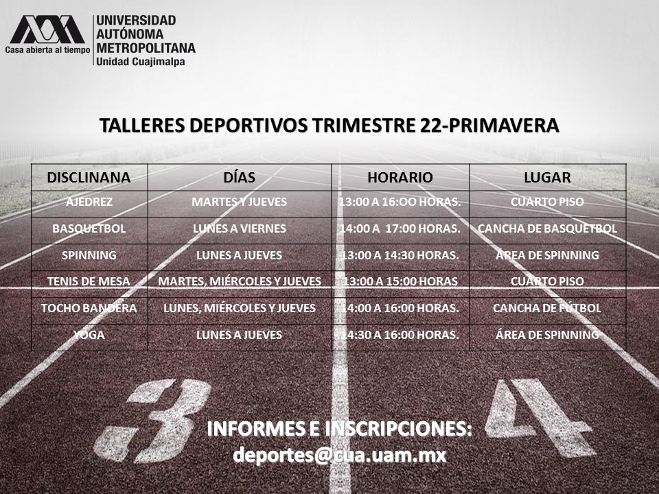 Talleres deportivos 22P