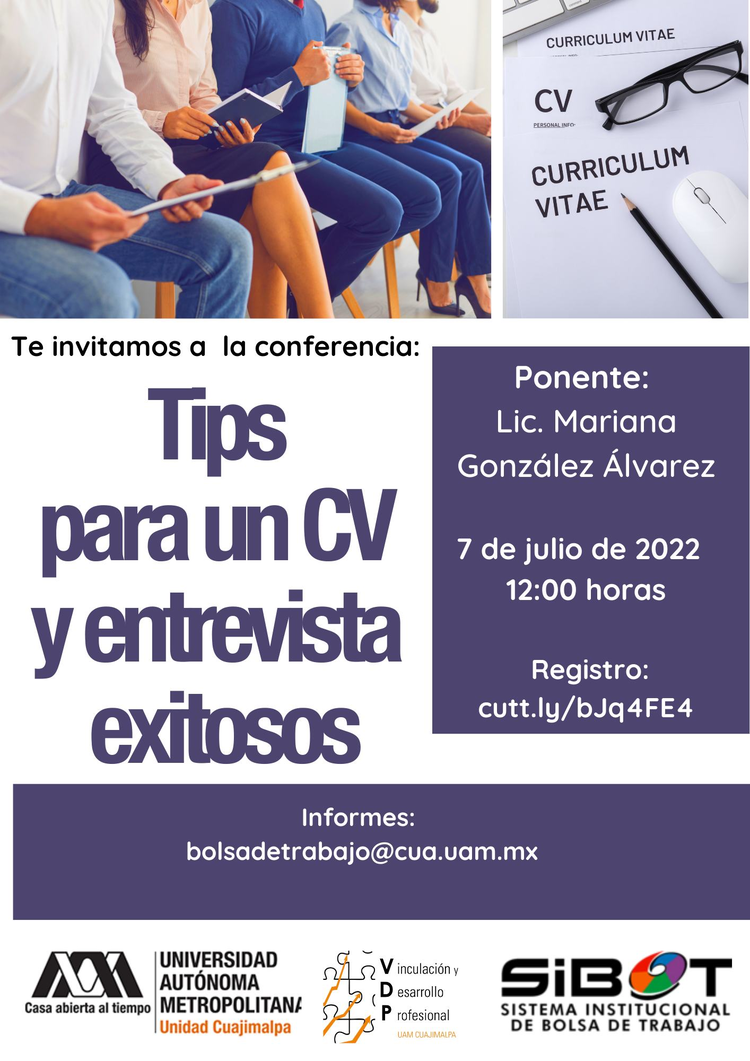 Cartel Tips CV Entrevista