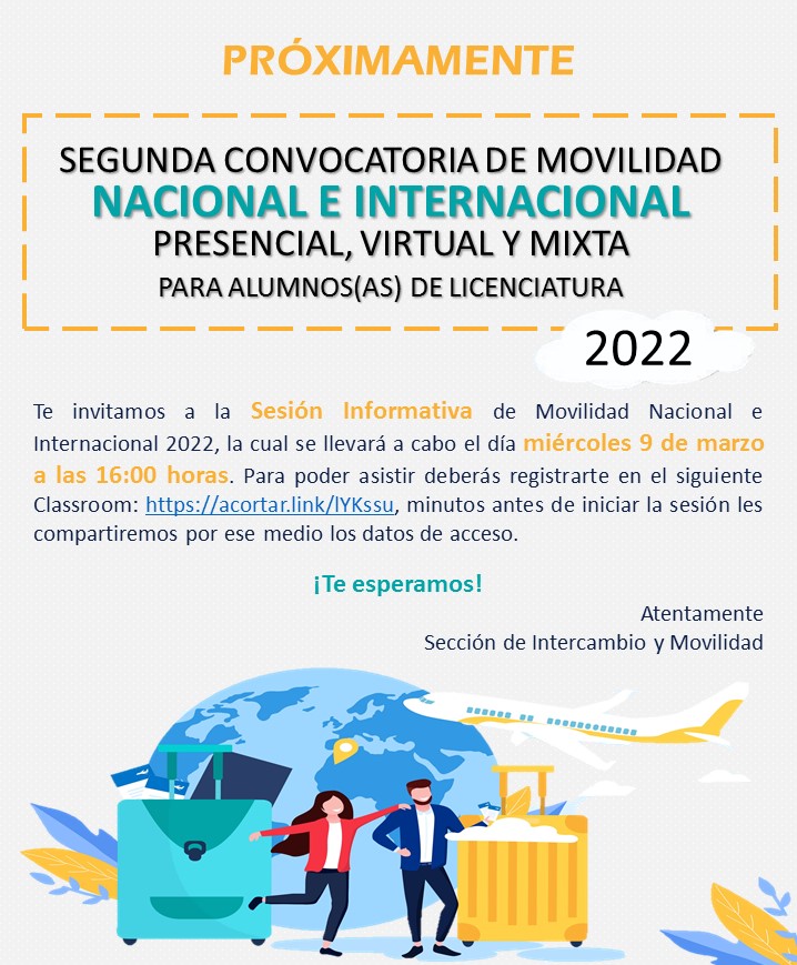 Segunda convocatoria de movilidad