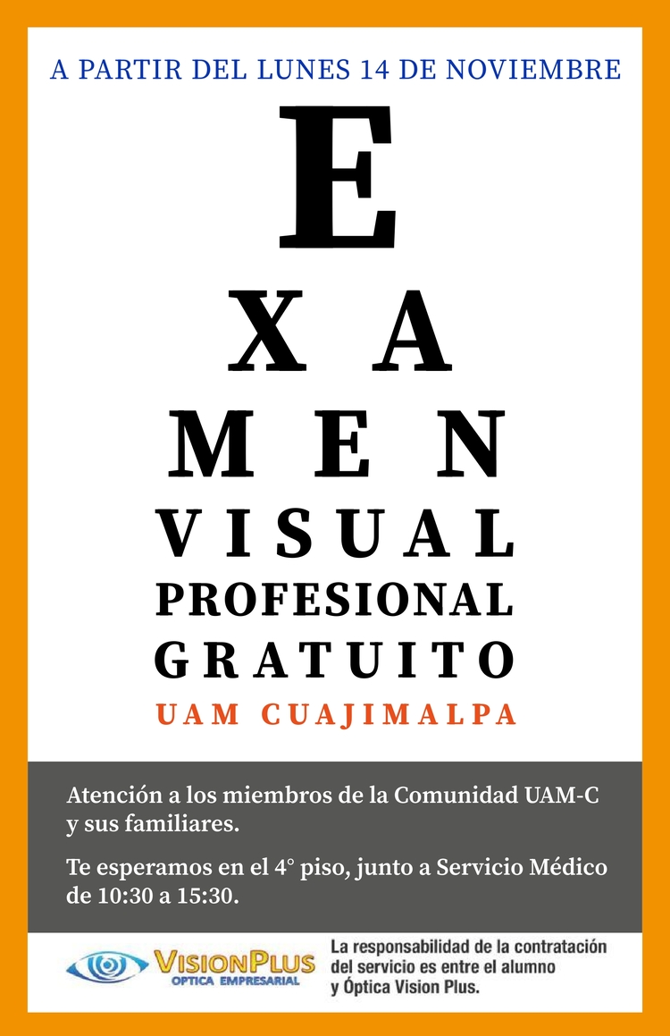 Cartel Examen Vista Noviembre