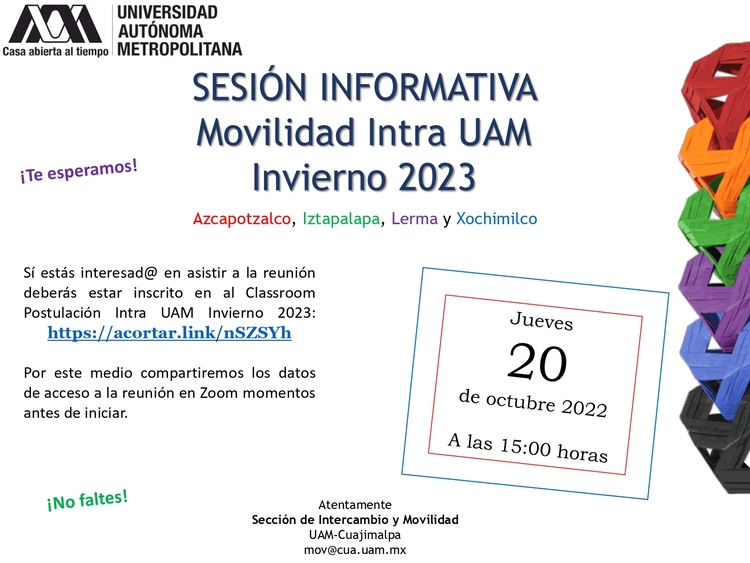 Sesión informativa Intra UAM