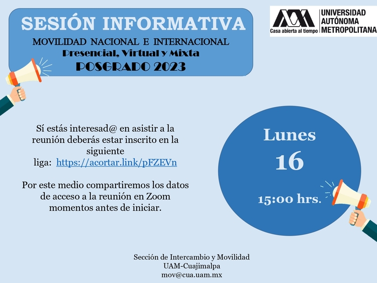 Sesión informativa posgrado 2023