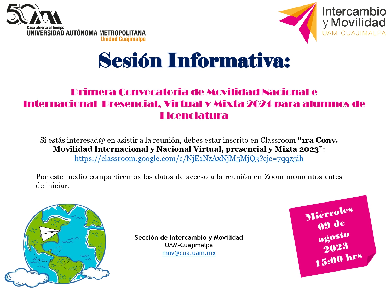 Sesión informativa