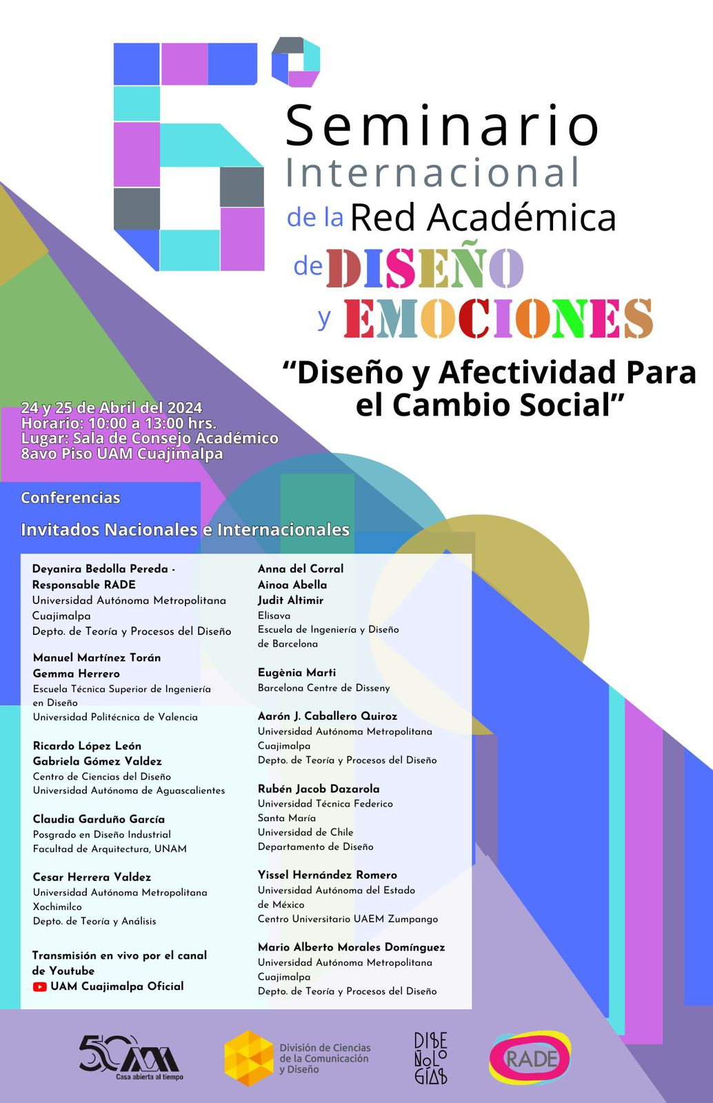 6to Seminario internacional de la Red Acadèmica de Diseño y Emociones