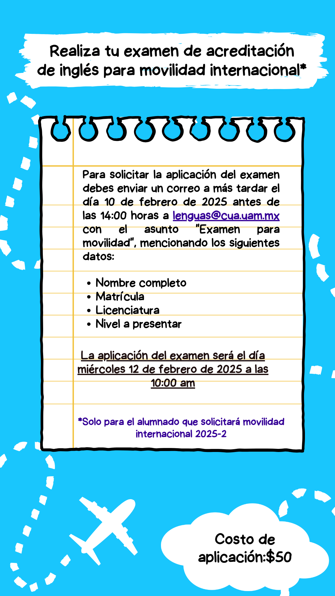 Movilidad iglés 2025