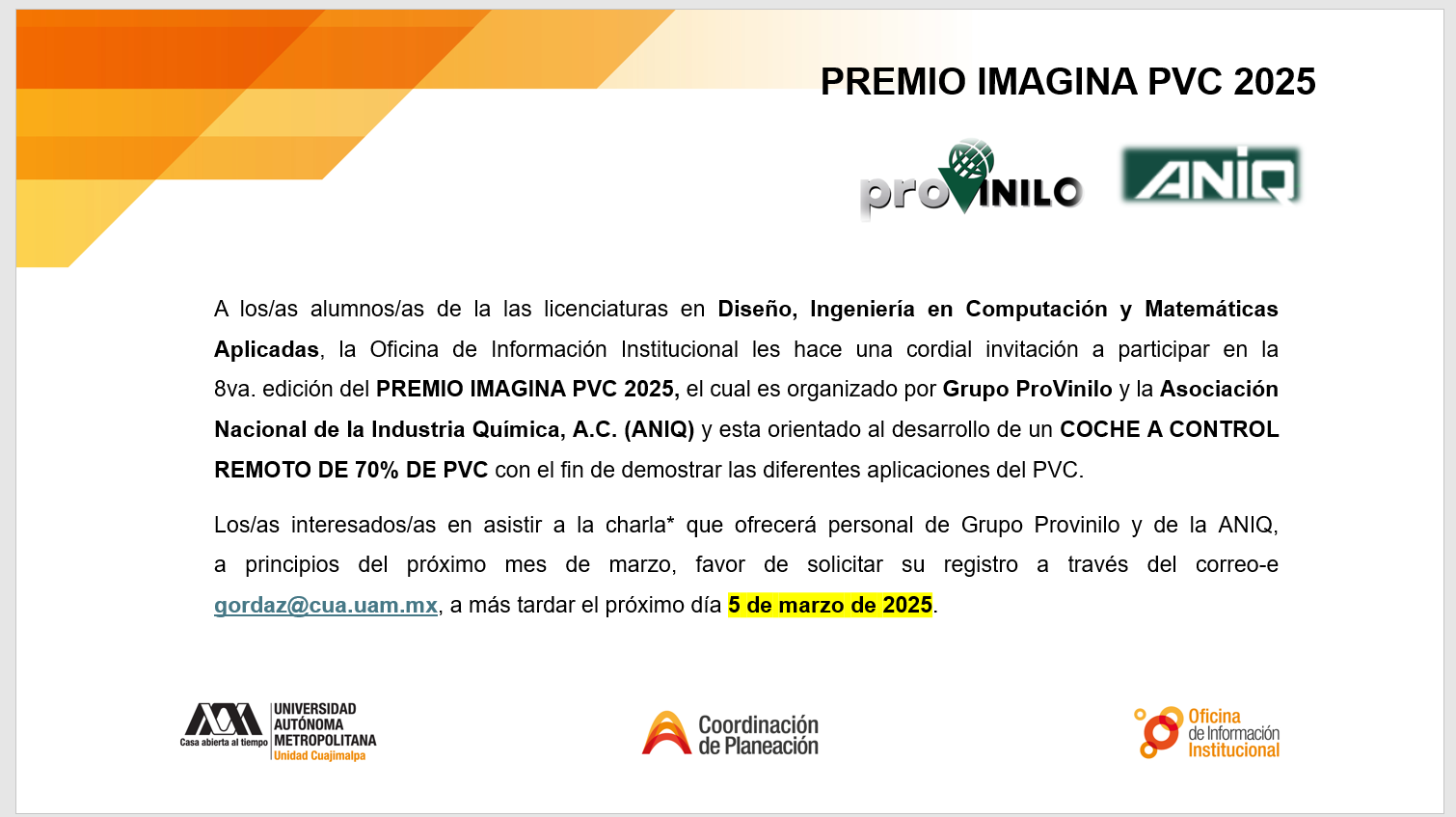 PREMIO IMAGINA 2025 - 8VA. EDICIÓN / GRUPO PROVINILO - ANIQ