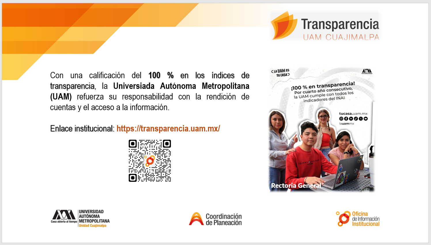 Transparencia UAM al 100%