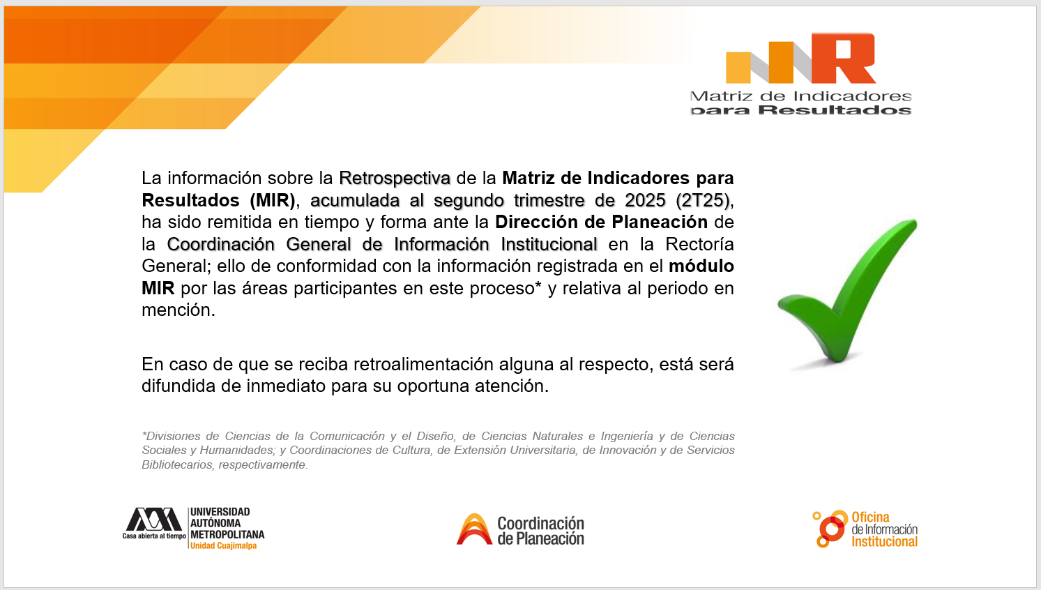 Retrospectiva MIR - 2T25