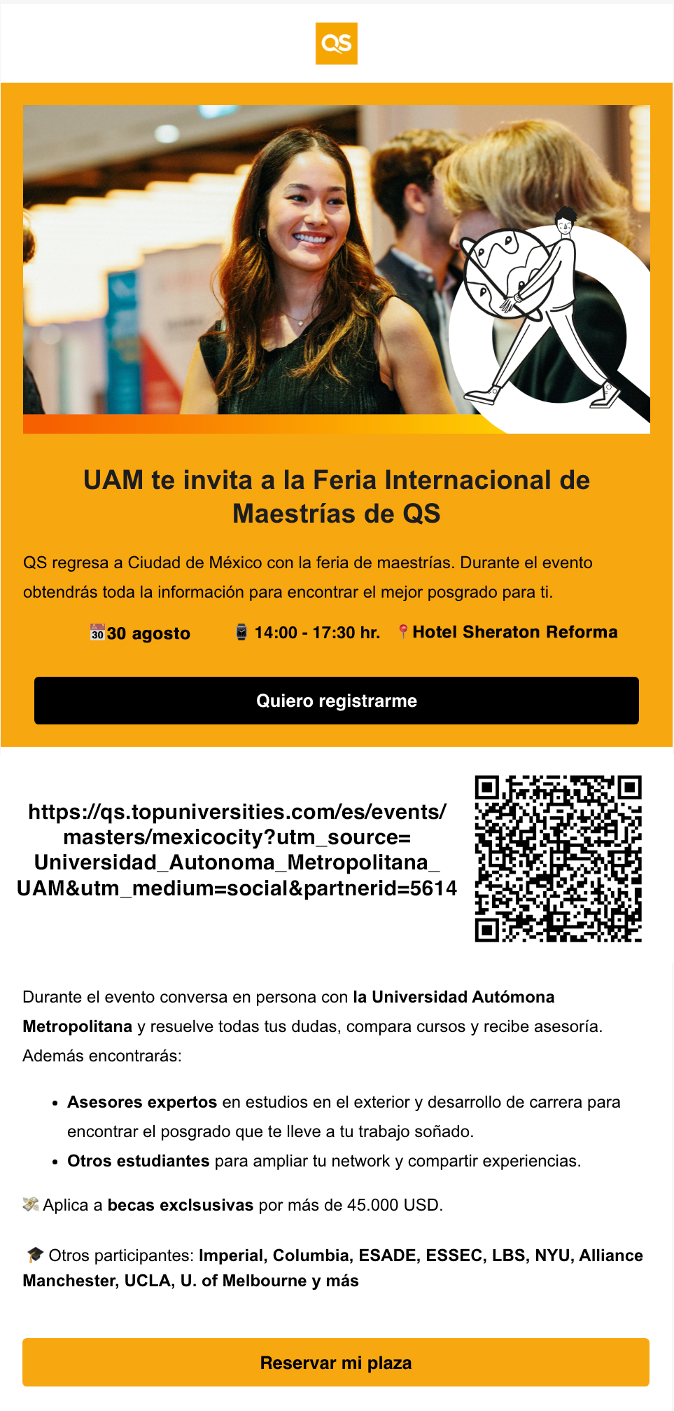 Feria Internacional de Maestrías QS (agosto de 2025